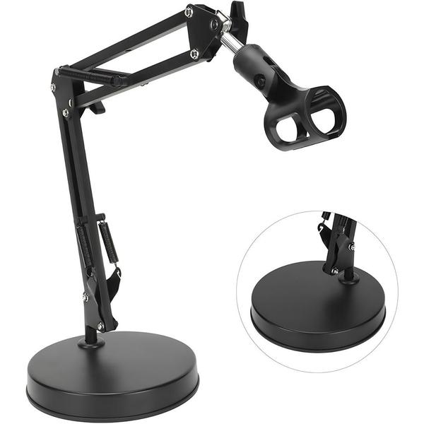 Imagem de Pedestal Suporte Articulado Base Móvel De Mesa P/Microfone