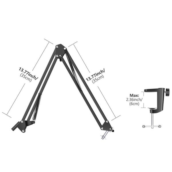 Imagem de Pedestal suporte para microfone braco articulado smart sm081