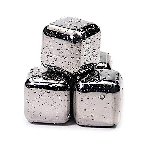 Pedra Cubo Gelo Aço Inoxidável Reutilizável - ByteStore Imagem de Pedra Cubo Gelo Aço Inoxidável Reutilizável