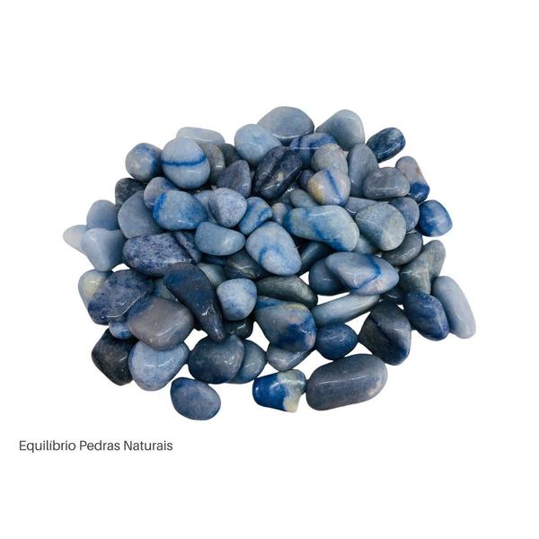 Imagem de Pedra Natural Quartzo Azul Rolada Polida 1-2cms - 250g