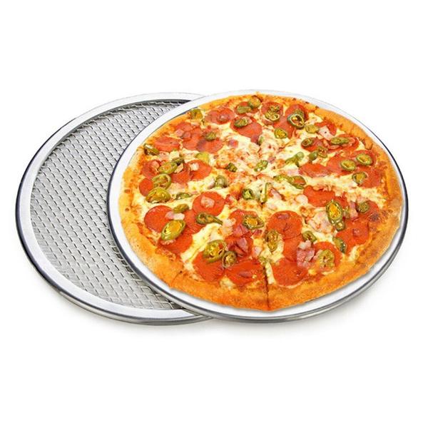 Imagem de Pedra Refrataria 37cm Tela 35cm E Pá Alumínio Para Assar Pizza