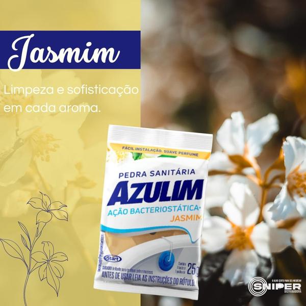 Imagem de Pedra Sanitária 25g Lavanda Floral Jasmim Eucalipto Azulim Limpeza Profunda