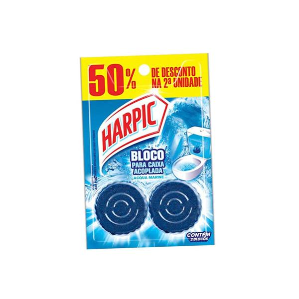 Imagem de Pedra Sanitaria Bloco Harpic Caixa Acoplada Kit 3