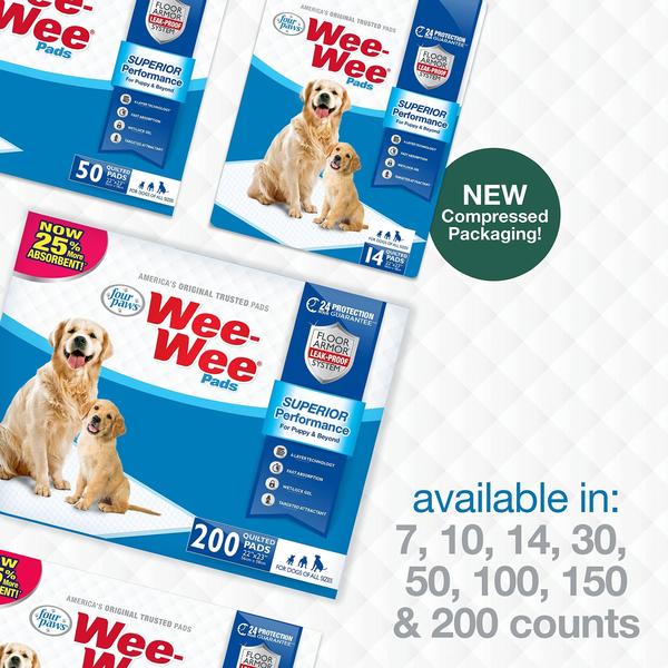 Imagem de Pee Pads Four Paws Wee-Wee Superior Performance 22x23cm 200 ct