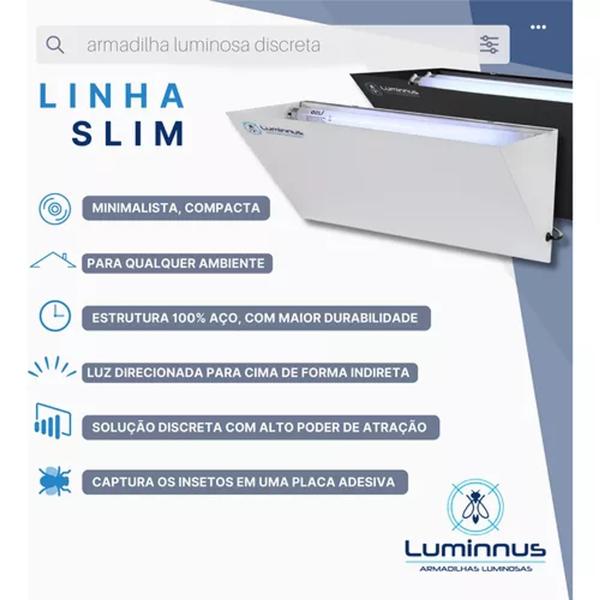 Pega Mosca Slim 115 1 Lâmpada 15W - Luminnus Imagem de Pega Mosca Slim 115 1 Lâmpada 15W