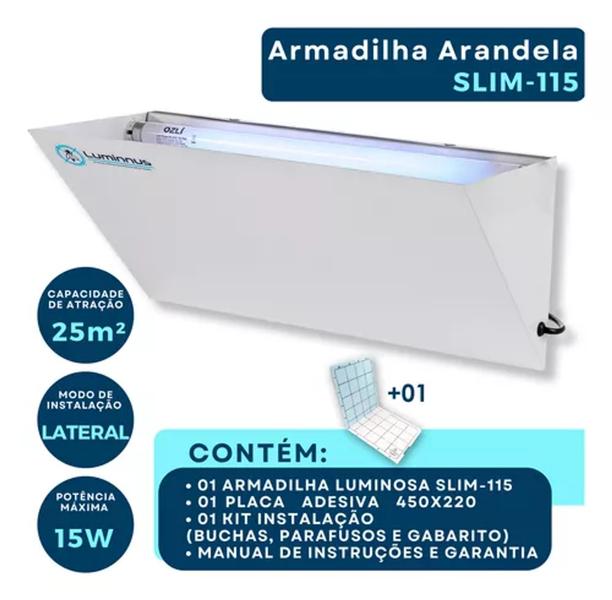 Pega Mosca Slim 115 1 Lâmpada 15W - Luminnus Imagem de Pega Mosca Slim 115 1 Lâmpada 15W