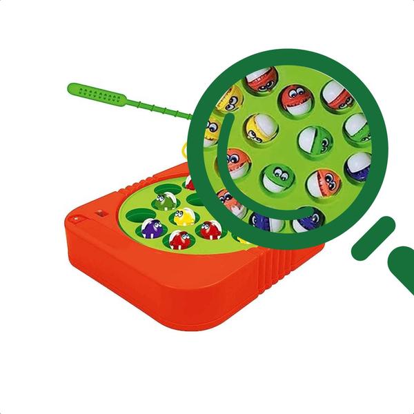 Imagem de Pega Peixe Jogo Recreativo Pescaria (Sortidos) com 2 Varas de Pescar Polibrinq - 6051