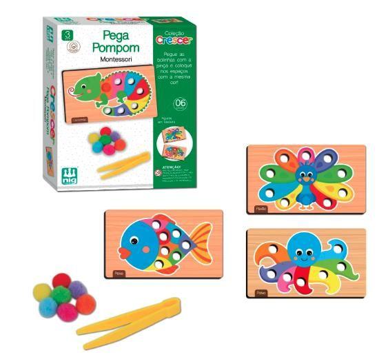 Pega Pompom Montessori - Nig Imagem de Pega Pompom Montessori