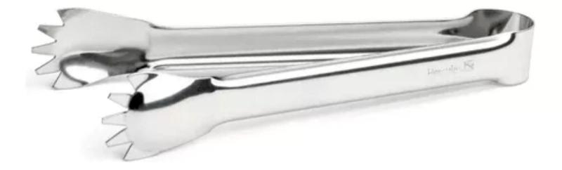 Imagem de Pegador de Gelo Inox Prata 17,5cm Bar Com Garrinhas Hercules