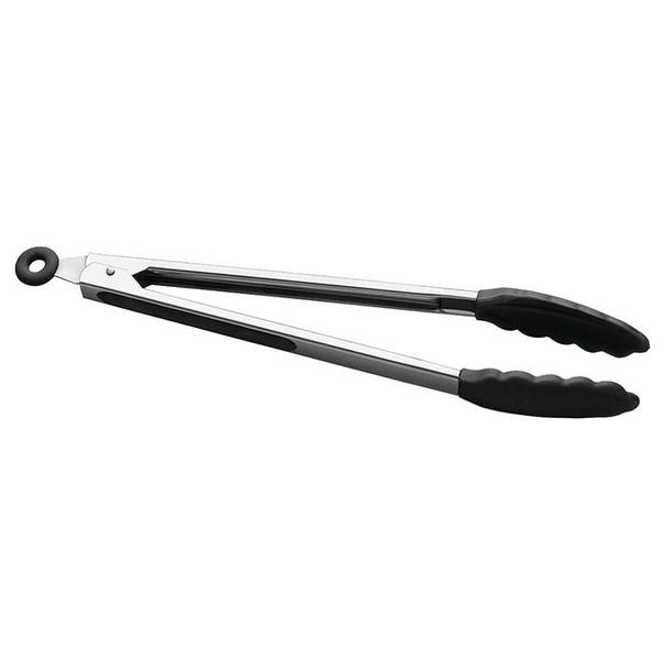 Imagem de Pegador De Inox / Silicone Multiuso Preto 23Cm