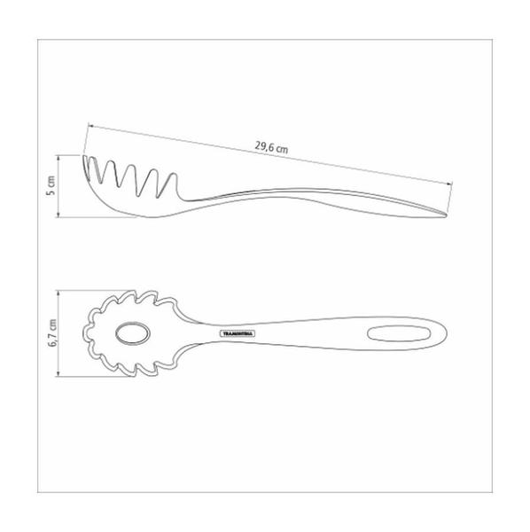 Imagem de Pegador de Macarrão Plástico Nylon Preto Ability Tramontina