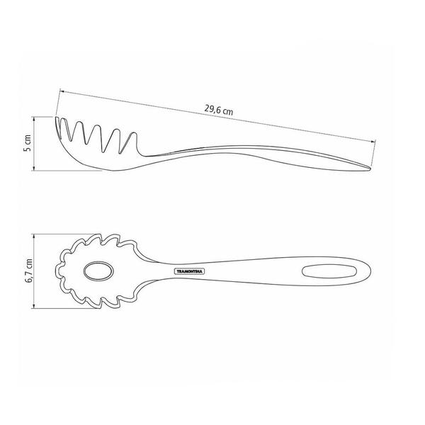 Imagem de Pegador de Massa 29cm Ability em Nylon Preto - Tramontina 25162100