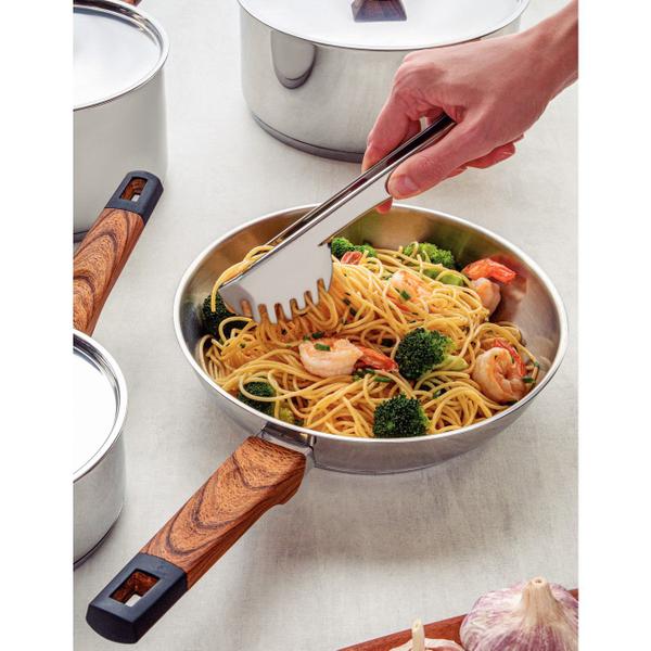 Imagem de Pegador De Massa Salada Carne Pinça Universal Inox 17cm - AMZ