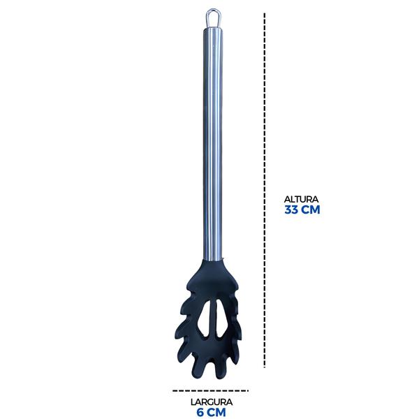 Imagem de Pegador de Massa Silicone Com Cabo Inox 33 cm