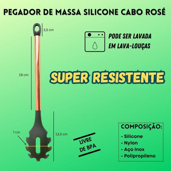 Imagem de Pegador de Massa Silicone Premium 36cm Cozinha Utensílio