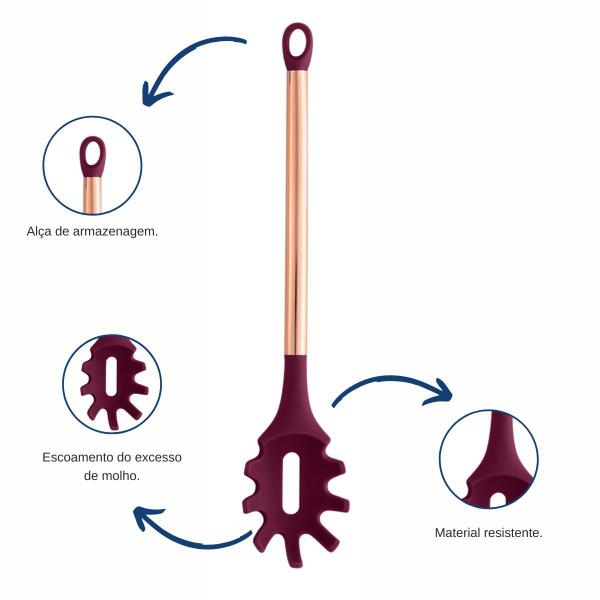 Imagem de Pegador de Massas Macarrão Espaguete Silicone 1185 Paramount