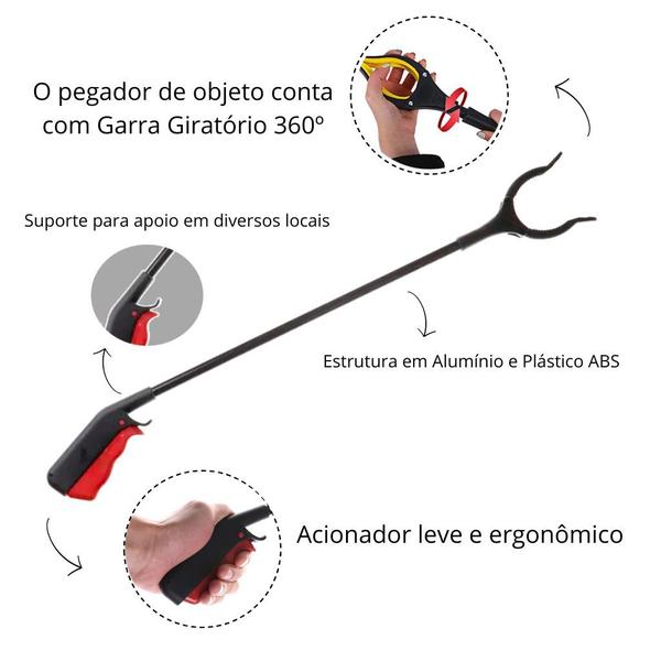 Imagem de Pegador de Objeto Garra Mão Mecânica Multiuso Braço Extensor