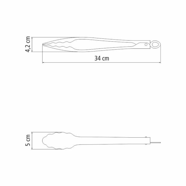 Imagem de Pegador Inox Tramontina Multiuso Grande Carne Churrasco Salda Massa Pinça Buffet Restaurante