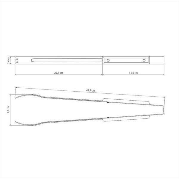 Imagem de Pegador Para Carne Inox Cabo de Madeira 47cm Churrasco Tramontina 26400/101