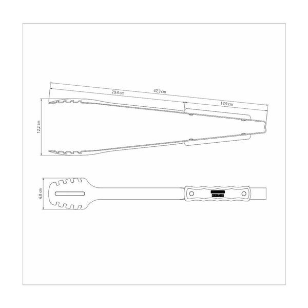 Imagem de Pegador para Carne Tramontina Churrasco com Lâmina em Aço Inox com Cabo de Madeira 47,3 cm 26583/100