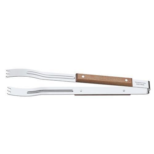 Pegador para Carne Tramontina Churrasco com Lamina em Aço Inox e Cabo de Madeira 47 cm Imagem de Pegador para Carne Tramontina Churrasco com Lamina em Aço Inox e Cabo de Madeira 47 cm
