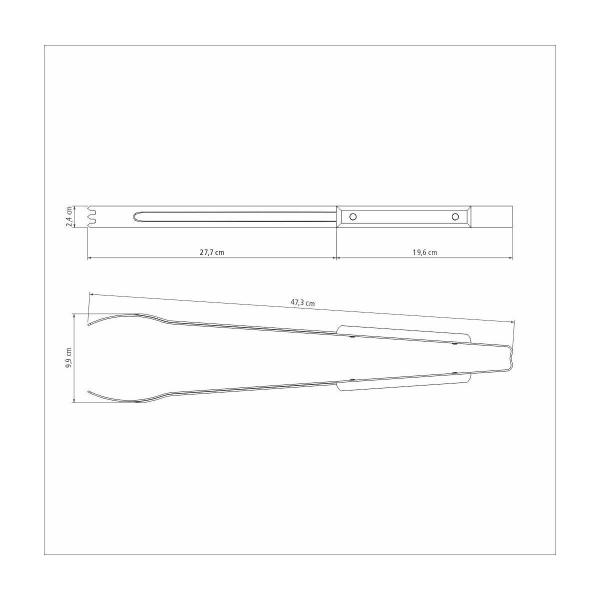 Pegador para Carne Tramontina Churrasco com Lamina em Aço Inox e Cabo de Madeira 47 cm Imagem de Pegador para Carne Tramontina Churrasco com Lamina em Aço Inox e Cabo de Madeira 47 cm