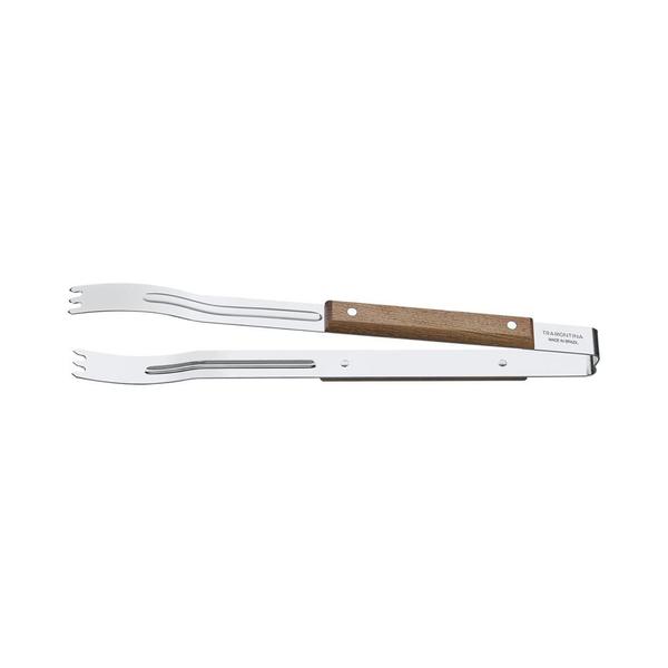 Pegador para Carne Tramontina Churrasco com Lamina em Aço Inox e Cabo de Madeira 47 cm Imagem de Pegador para Carne Tramontina Churrasco com Lamina em Aço Inox e Cabo de Madeira 47 cm