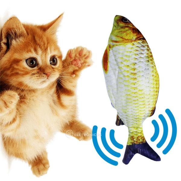 Imagem de Peixe eletrico Peixe Pelúcia Brinquedo De Gato robô peixe 28631