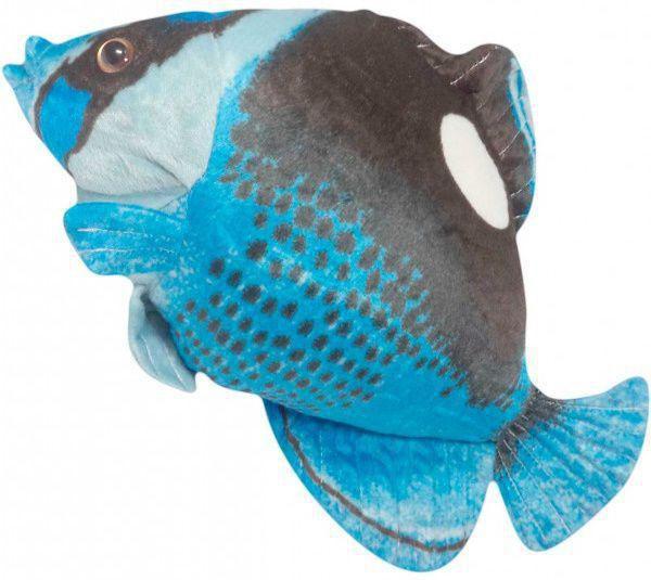 Imagem de Peixe Real de Pelúcia Azul 38 cm Antialérgico