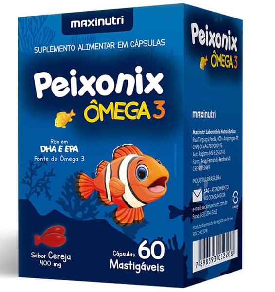 Imagem de Peixonix Ômega 3 60 Comprimidos Mastigáveis