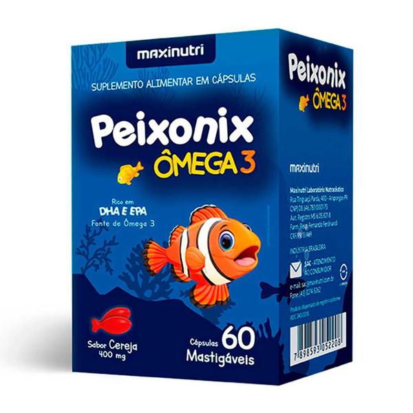 Imagem de Peixonix ômega 3 Mastigável Sabor Cereja 60 Caps Maxinutri