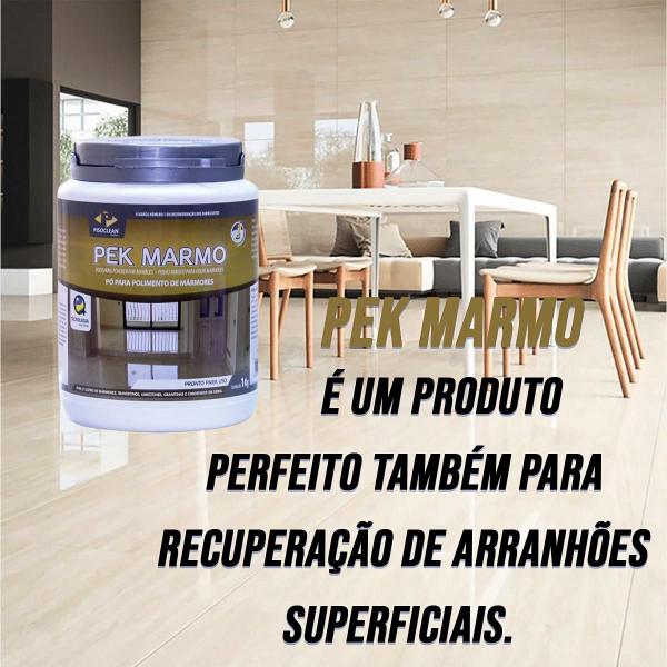 Imagem de Pek Marmo 1kg Pó Para Lustre De Marmore E Cimentados