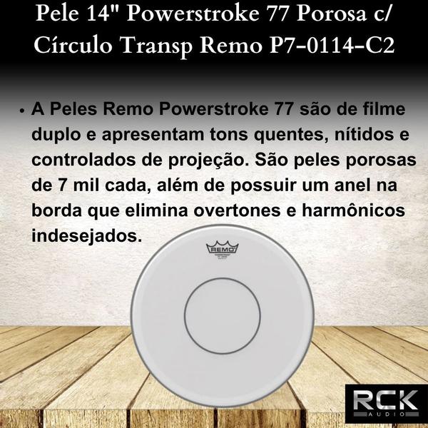 Imagem de Pele 14" Powerstroke 77 Porosa c/ Círculo Transp Remo P7-0114-C2