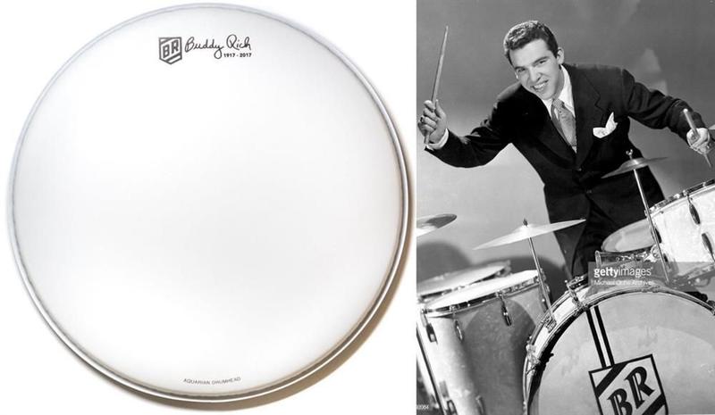 Imagem de Pele Aquarian Buddy Rich Limited Edition Texture Coated 14 TCBR14 Porosa Clássica Comemorativa