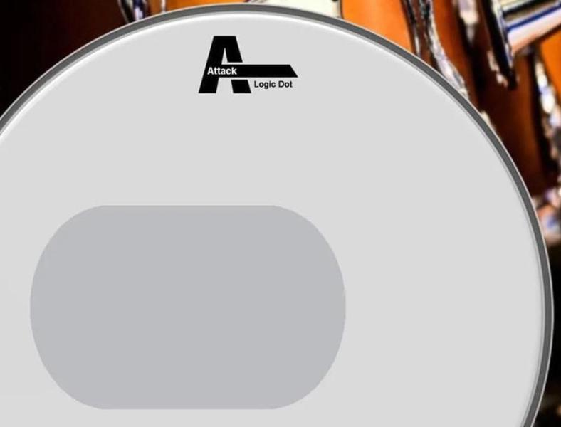 Imagem de Pele Attack Drumheads LogicDot 13 Coated com Bola Central Oval e Muffle Abafador LOGICDOT13