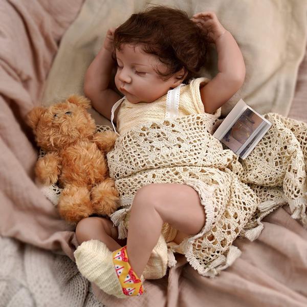 Imagem de Pele macia de 17 polegadas Reborn Baby Doll JIZHI com acessó