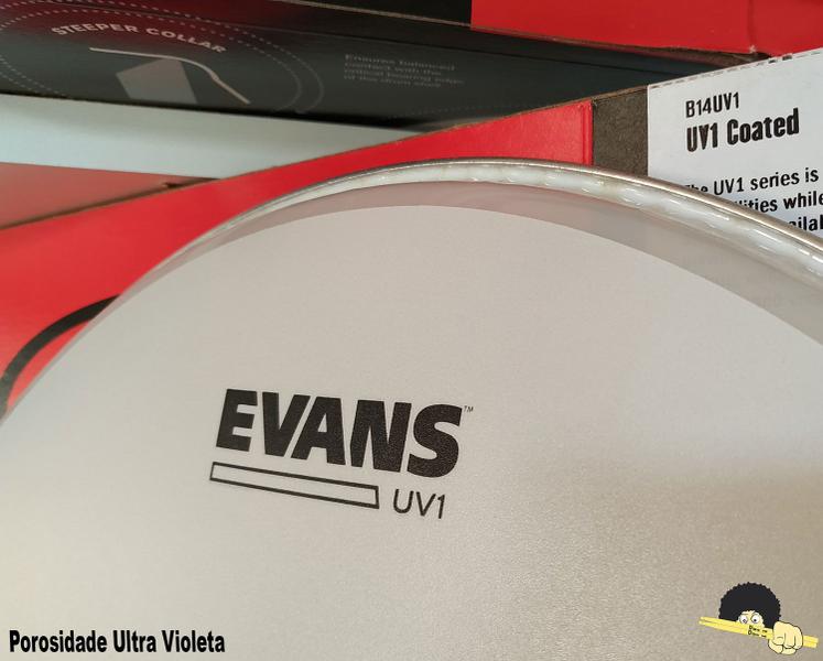 Imagem de Pele para Surdo/Caixa 14 - Evans UV1 COATED - Filme simples com porosidade Ultra violeta