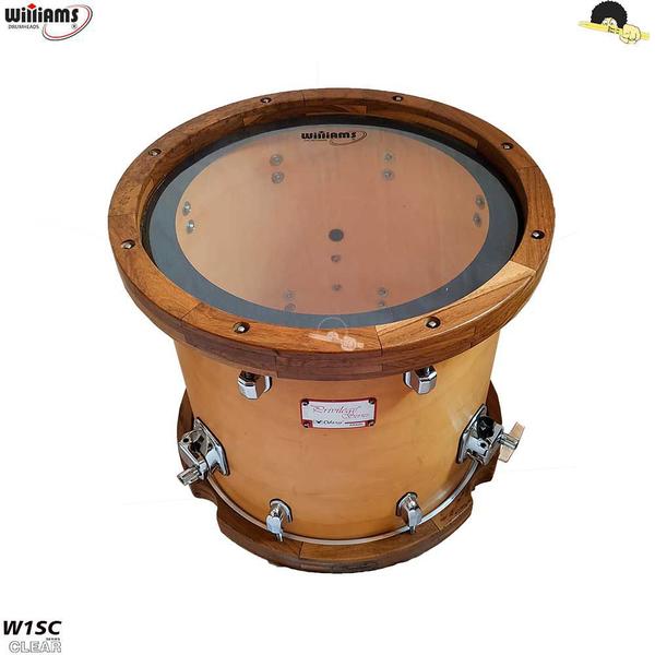 Pele para Surdo/Caixa Williams Clear - W1SC Filme simples com Anel abafador 14 - Williams Drumheads Imagem de Pele para Surdo/Caixa Williams Clear - W1SC Filme simples com Anel abafador 14