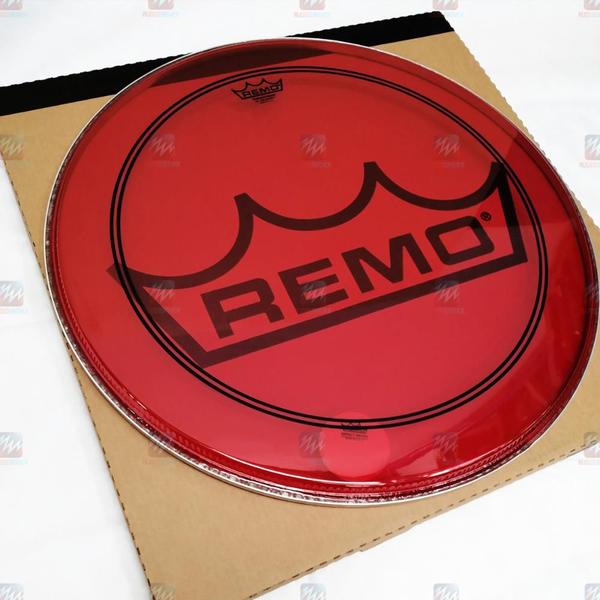 Imagem de Pele Remo Colortone Vermelha Bumbo 22" Powerstroke 3 Transparente - Remo