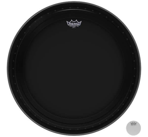 Imagem de Pele Remo Powerstroke Pro Ebony 18 com Abafador Extra e Sistema de Overtones (10479)