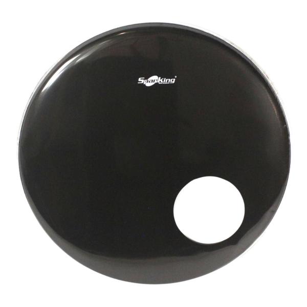Pele Resposta Bumbo Bateria Drum Muffler 20 Preta Com Furo - Spanking Imagem de Pele Resposta Bumbo Bateria Drum Muffler 20 Preta Com Furo