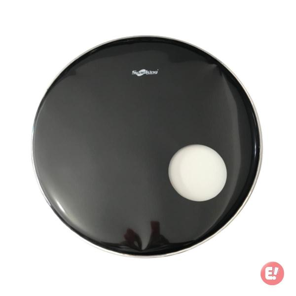 Pele Resposta Bumbo Bateria Drum Muffler 20 Preta Com Furo - Spanking Imagem de Pele Resposta Bumbo Bateria Drum Muffler 20 Preta Com Furo