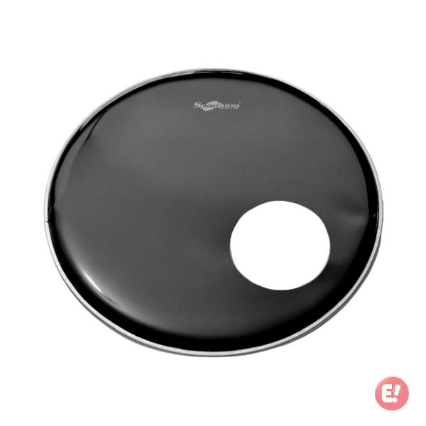 Pele Resposta Bumbo Bateria Drum Muffler 20 Preta Com Furo - Spanking Imagem de Pele Resposta Bumbo Bateria Drum Muffler 20 Preta Com Furo