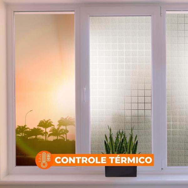 Pelicula Adesiva Eletrostatica para Box de Vidro Quadrados Grandes 190x120cm - Open Star Imagem de Pelicula Adesiva Eletrostatica para Box de Vidro Quadrados Grandes 190x120cm