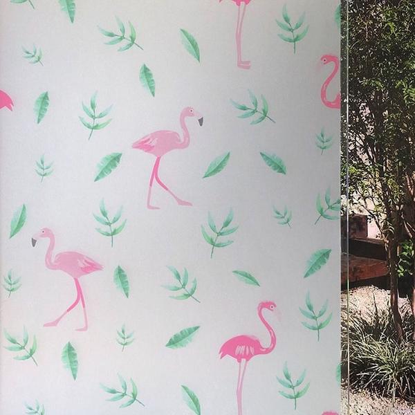 Imagem de Pelicula Adesiva Eletrostatica para Porta de Vidro Modelo Flamingo 210x180cm