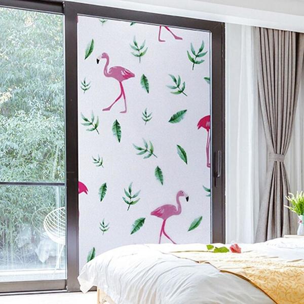 Imagem de Pelicula Adesiva Eletrostatica para Porta de Vidro Modelo Flamingo 210x180cm