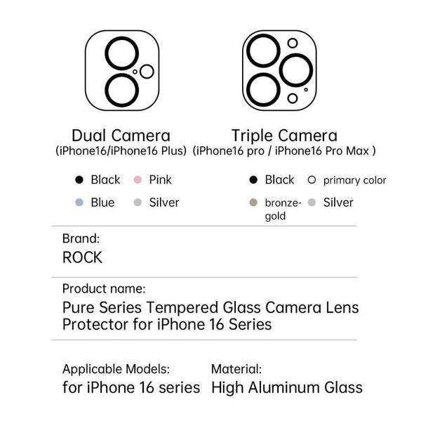 Imagem de Película ARMOR LENS PROTECT Para Iphone 16 Pro / Pro Max