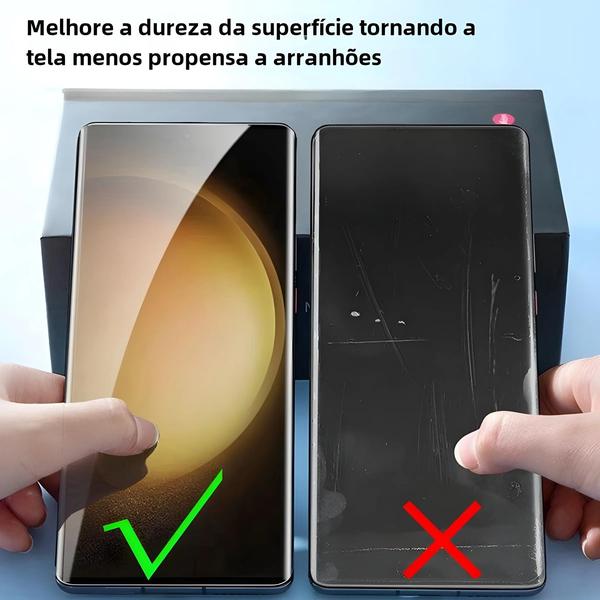 Imagem de Película de Cerâmica Curvada para Samsung Galaxy S23/S22/S21/S24 Ultra - Protetor de Tela