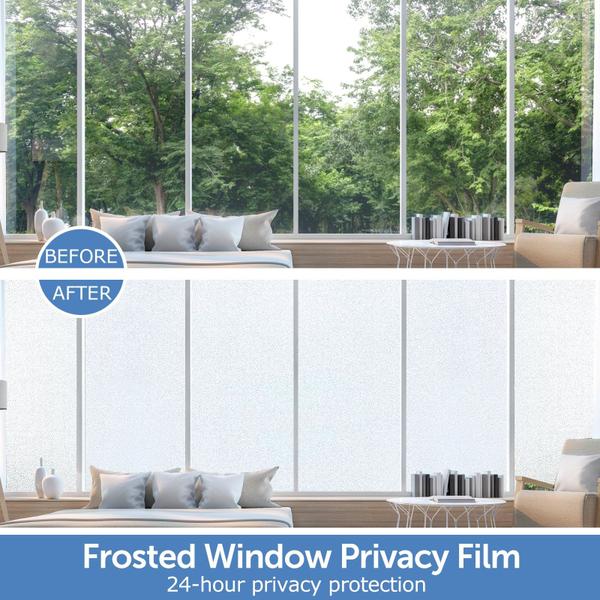 Imagem de Película de privacidade para janelas HIDBEA Frosted Non Adhesive 90x500cm