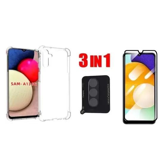 Imagem de Pelicula de Vidro 3D + Capa Anti Impacto + Pelicula de Camera Traseira para Samsung Galaxy A13 5G